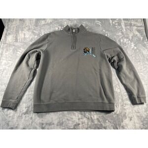 Princess Cruises Alaska The Last Frontier Quarter Zip Sweatshirt Gray Mens L